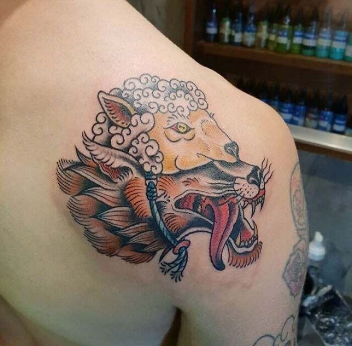 Wolf In Sheep’s Clothing By Phúc Đặng At Saigon Ink In Ho Chi Minh City, Vietnam