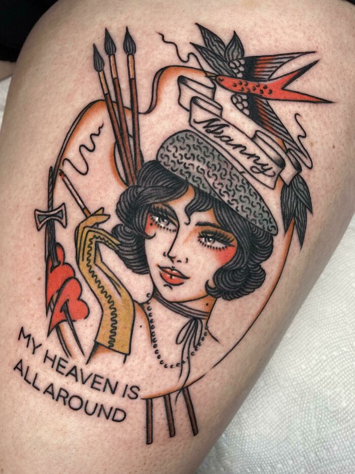 My Heaven Is All Around - Jessi Hildebrandt Dark Horse Tattoo, Los Angeles, CA