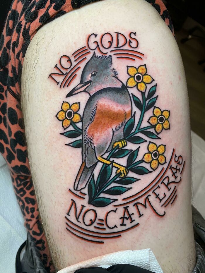 A Belted King Fisher Done By Cassie At Heart Of Gold Tattoos In Philadelphia
