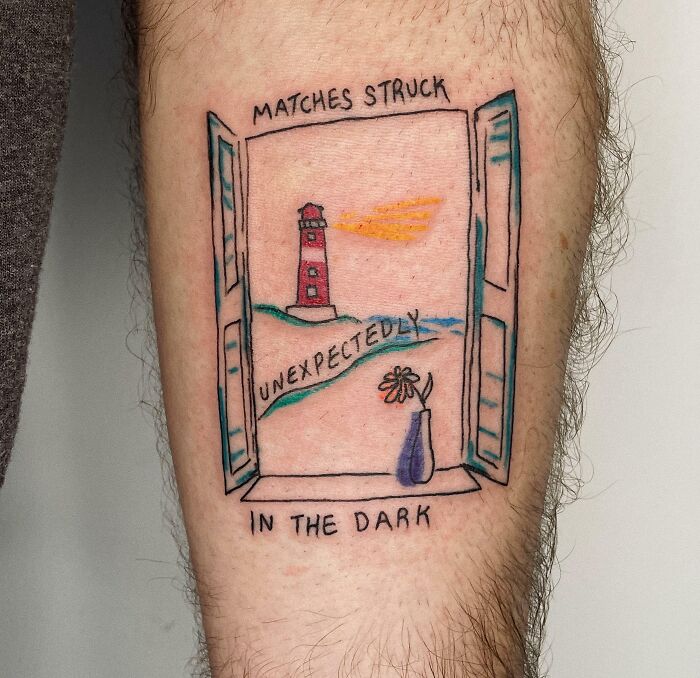 To The Lighthouse Forearm Tat By Ori At Third Space In Portland, Oregon