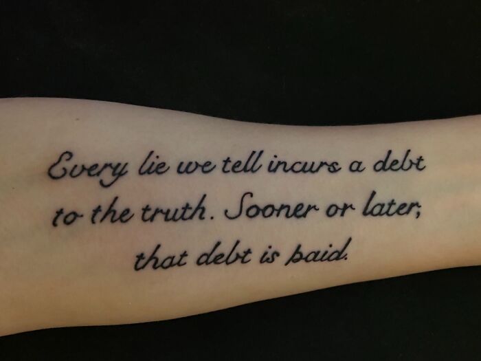My Favorite Quote From Chernobyl. Done By Max Meano, Max Meano Tattoo Allentown, PA