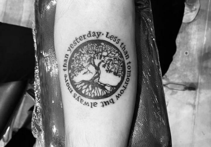 Tree Of Life Tattoo With A Quote That Means A Lot To Me