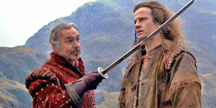 The Highlander movie scene 
