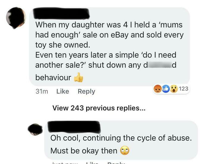 On A Post About Another Parent Selling Her Kid's TV Because She "Can't Act Right"