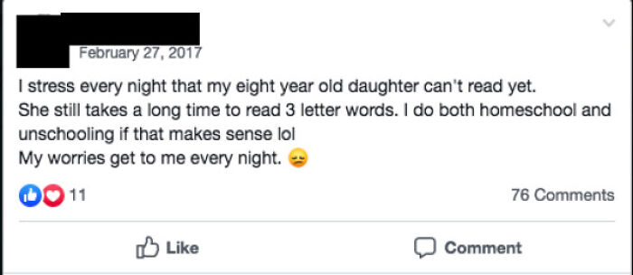 You Aren't Stressing Hard Enough To Put Your Kid In An Actual School Though