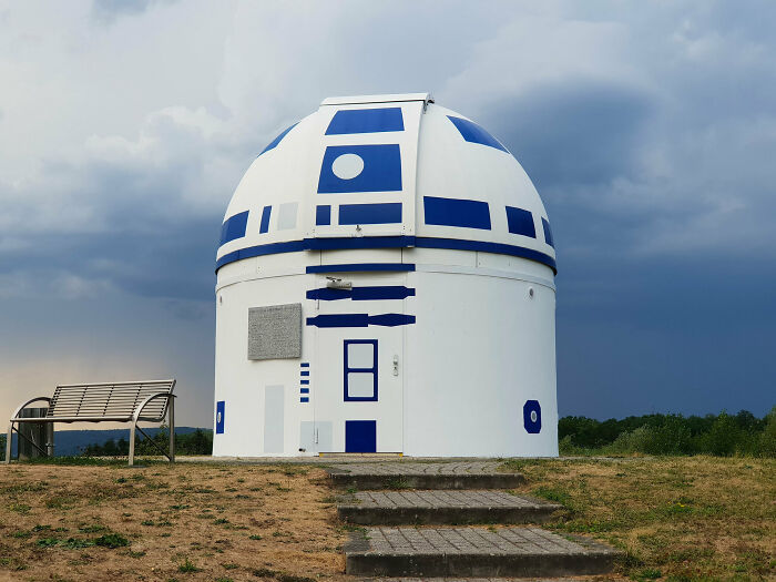 Professor Repainted Observatory Into Giant R2-D2
