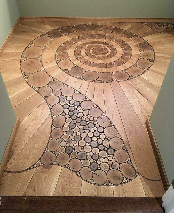 Este impresionante suelo de madera