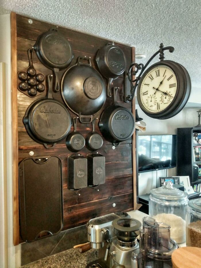 Beautiful Cast-Iron Cookware Kitchen Display