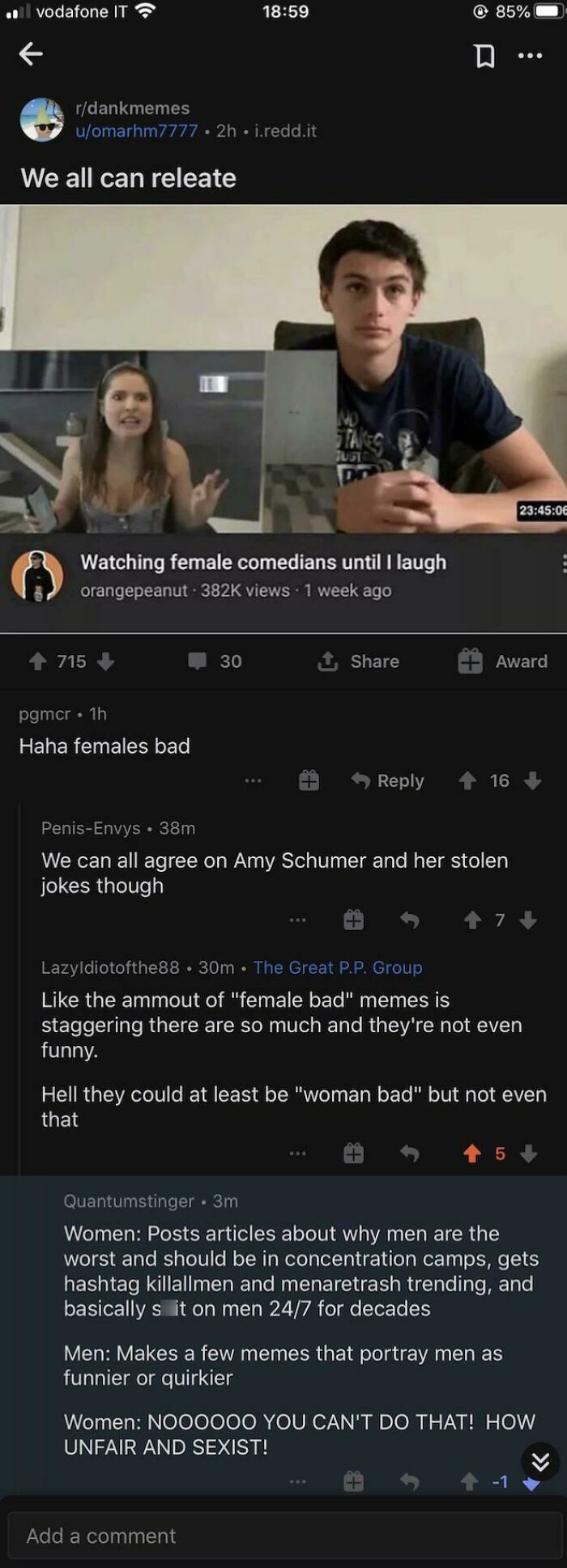 Lol Women Want To Kill All Men, Look At Me My Gender Is So Much Funnier Than Yours