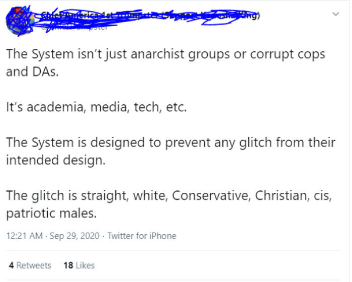 Apparently Cis Males Are The Glitch In The System Created By Straight Males