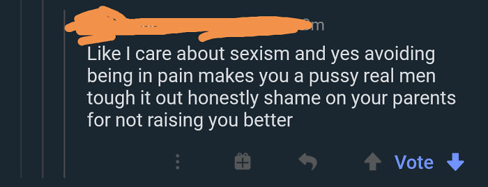 Redditor Is So Fragile About His Masculinity He Puts Down Men Who Don't Intensively Exercise Due To Chronic Pain