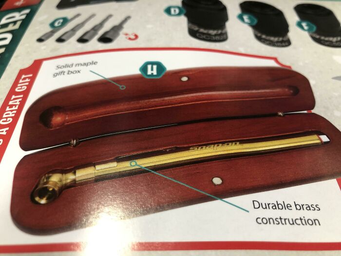 This Months Snap On Flyer. Brass Tire Pressure Gauge And Maple Box Only $96