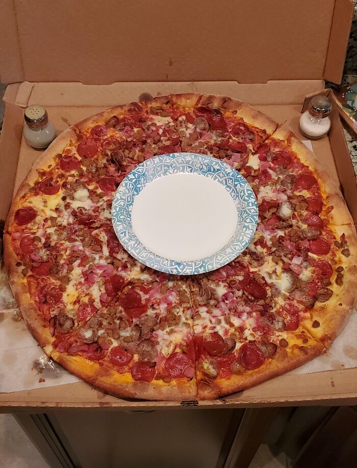 Check Out This 24-Inch Meat Lovers Pizza We Ordered