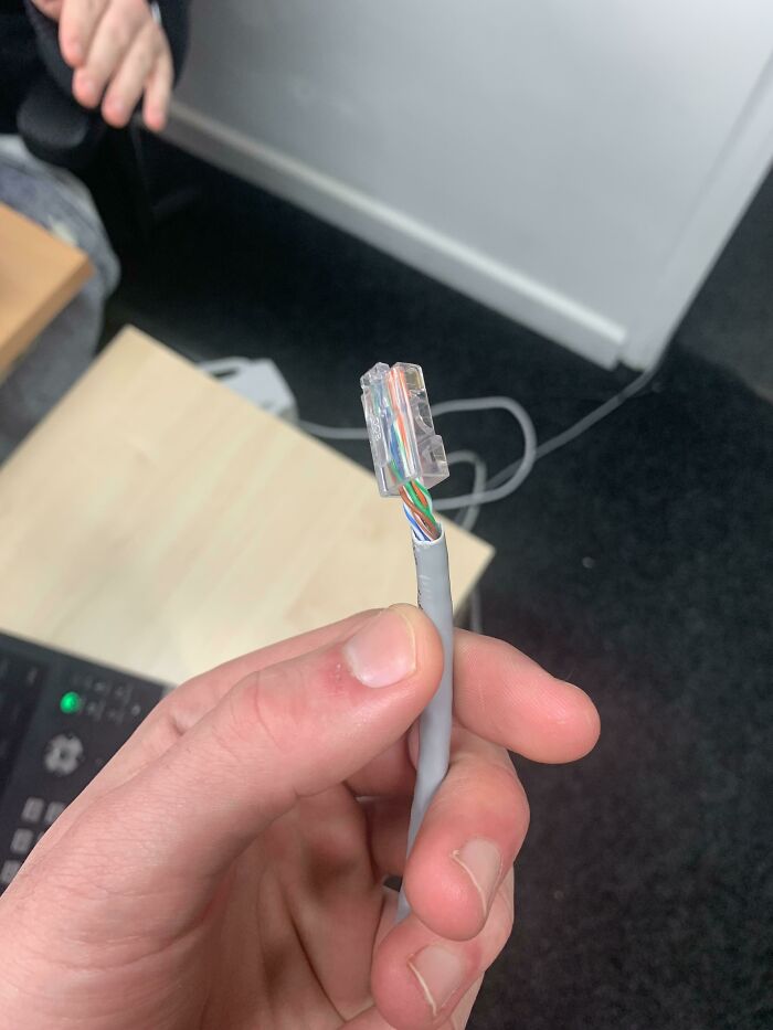 Colleague’s “Perfectly Fine” Rj45 Termination