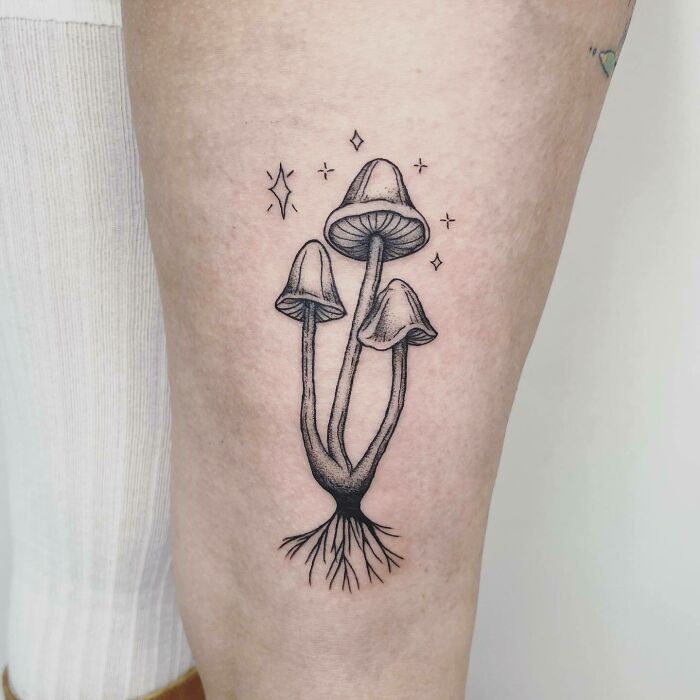 Magic mushrooms tattoo