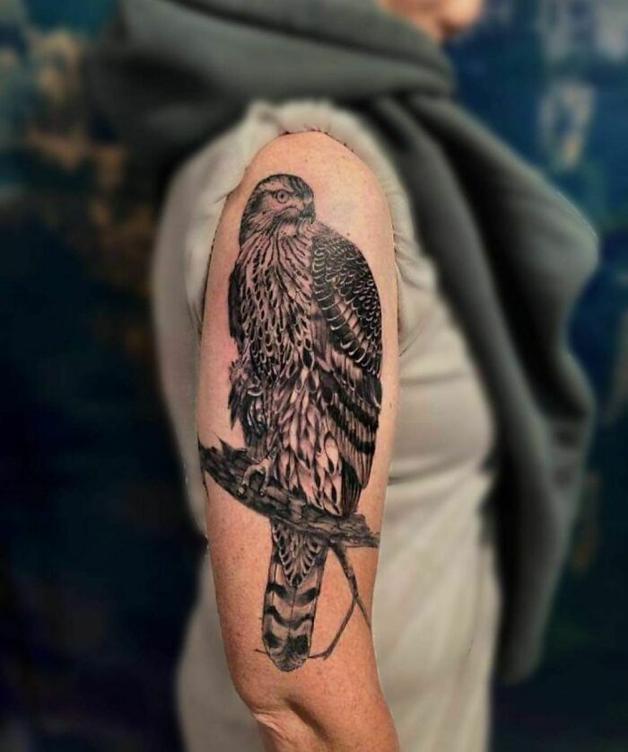 Falcon arm tattoo 