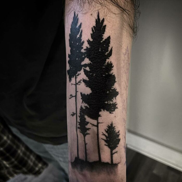 Fir tree tattoo
