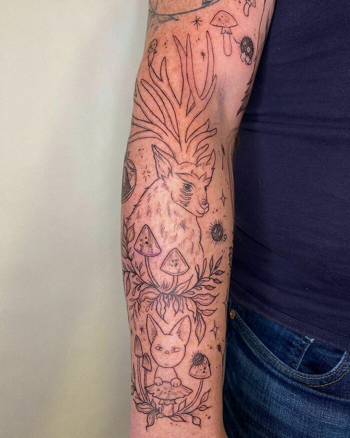 Ghibli Sleeve tattoo