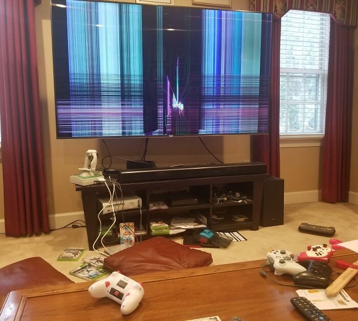 My Son Teased His Sister And She Threw A Switch Controller At My Parent's 75" TV