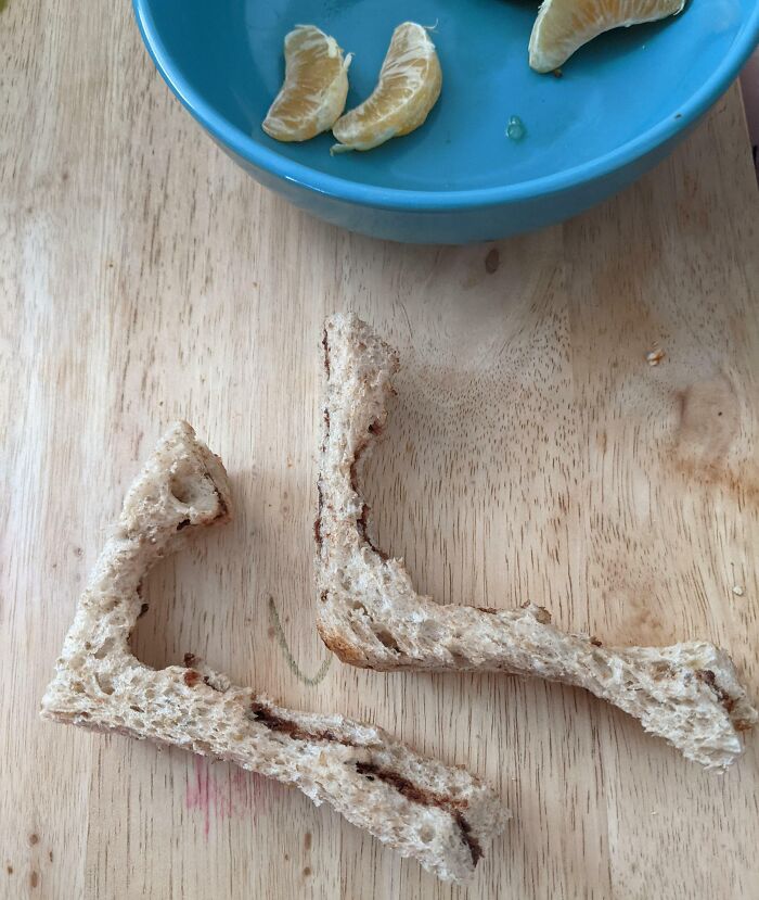 I Cut The Crust Off My Toddler's Sandwich So She Would Eat The Whole Thing. I Came Back To This