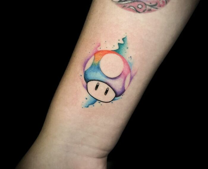 Toad Watercolor Tattoo