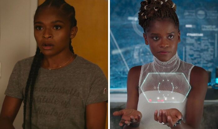 Dominique Thorne as Ironheart and Letitia Wright as Shuri