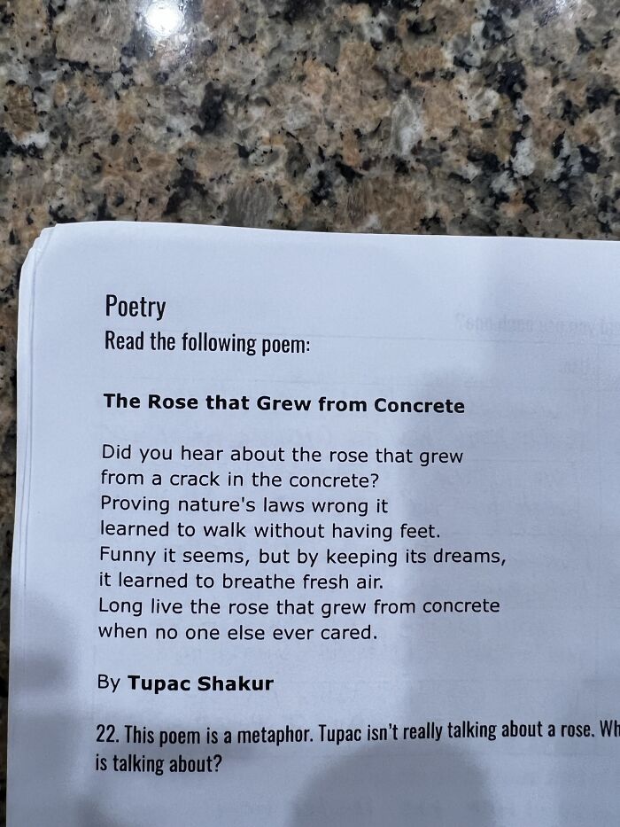 My Son’s School Is Teaching Metaphor Via Tupac’s Poetry