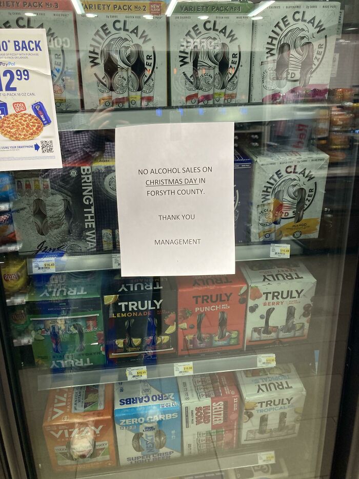 My County Does Not Allow Alcohol Sales On Christmas Day