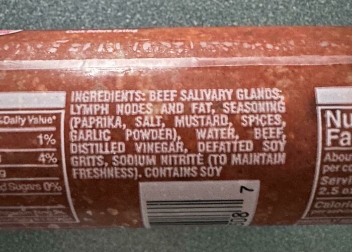 This Chorizo Package Is Rather Honest About Which Parts Of The Cow It’s Made From