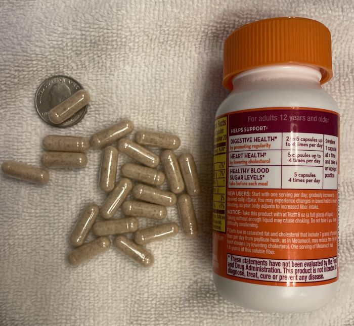 The Recommended Dosage Of My Fiber Supplements Is 1/5 Of A Bottle Per Day