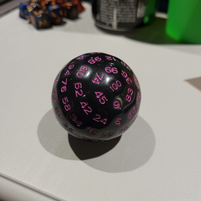 A Friend Brought A 100 Sided Dice During Our D&d Session