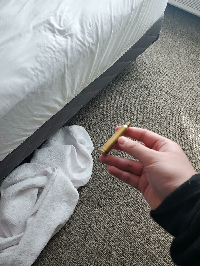 A Bullet I Found Under My Bed While Staying At A Hotel