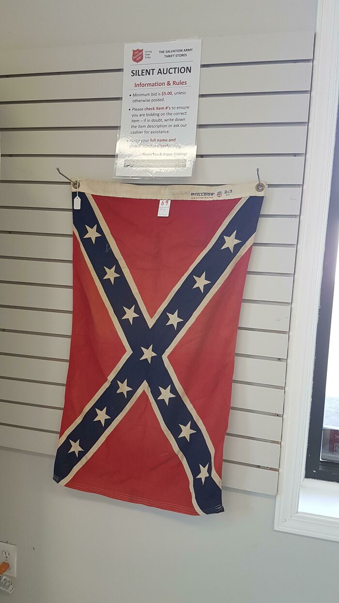 The Salvation Army Having A Confederate Flag As An Auction-Able Item