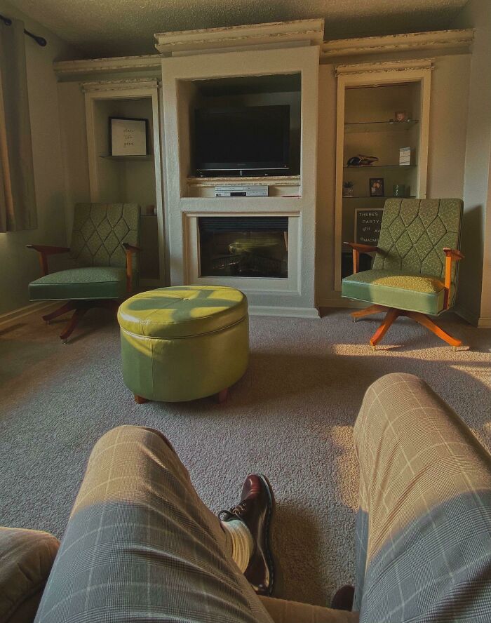 Vintage Sage Green Living Room Set