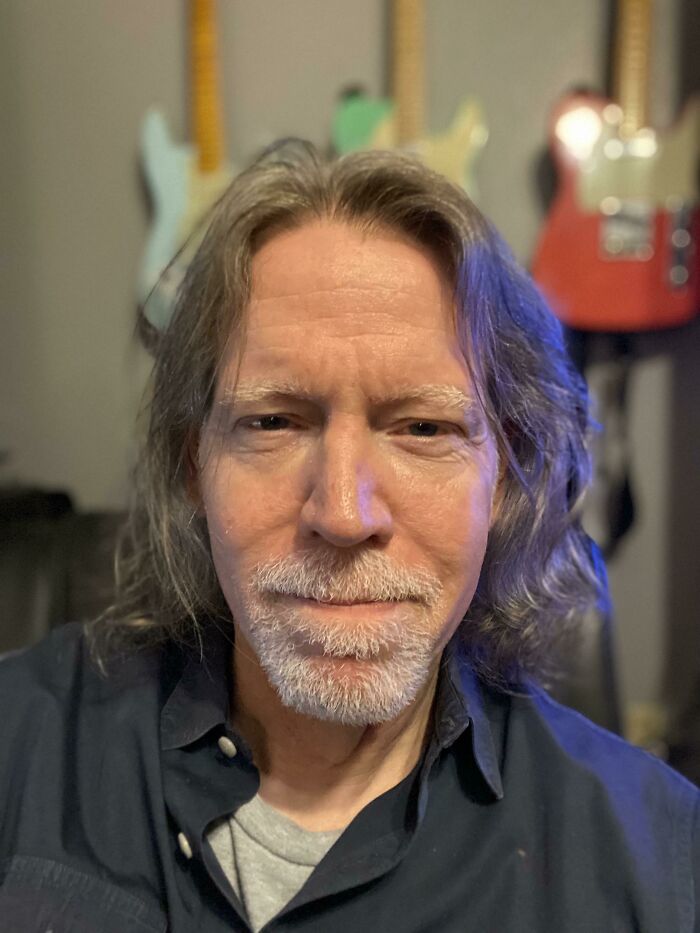 I’m 52 And Covid Let Me Grow My Hair To This Length For The First Time In My Life. It’s Not Fierce, But I’m Glad To Still Have Some Hair