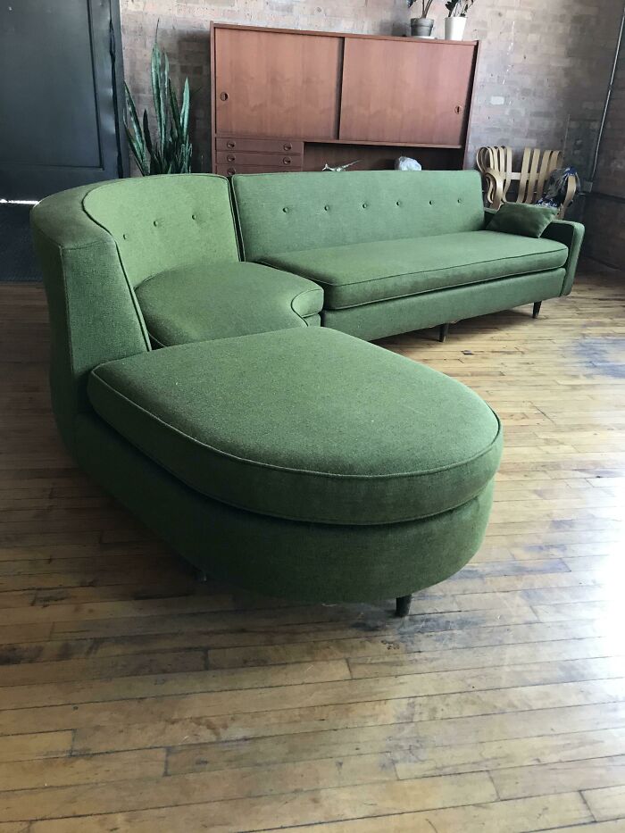 Hey Friends! Check Out This Rad Mcm Sectional Sofa We Picked Up! Great Color!
