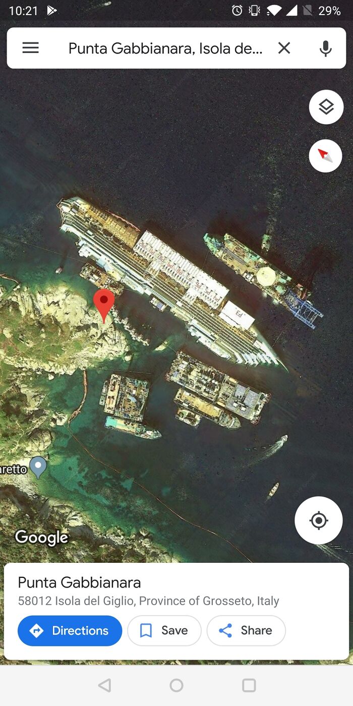 El crucero Costa Concordia