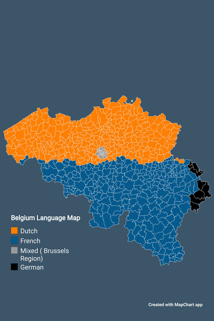 Language Map Of Belgium