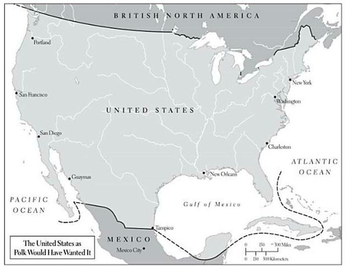 The United States As James K. Polk Wanted It