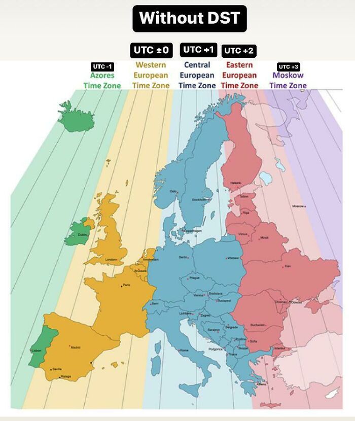 Do You Agree With This Map Of Proposed Time Zones For Europe?