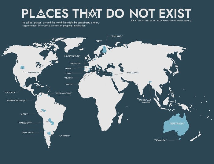 Places That "Don't Exist" According To Internet Memes (Many Based On The Original "Bielefeld Conspiracy")