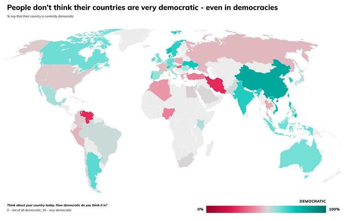 Countries By Self-Perceived Democracy