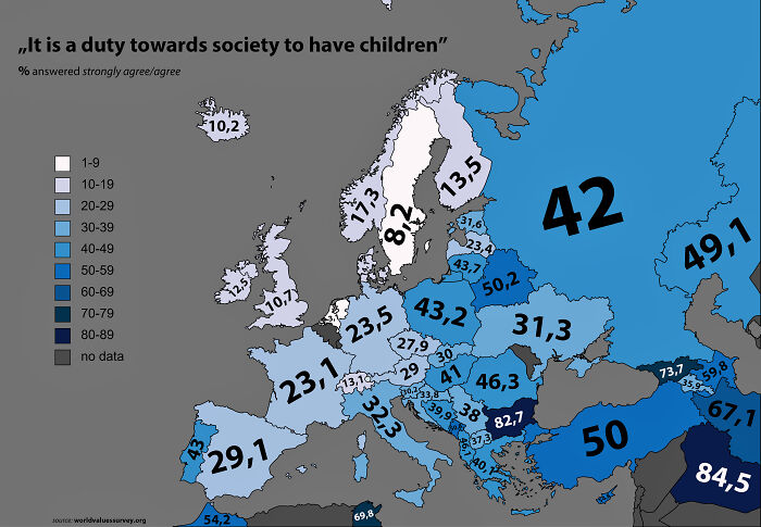 'it Is A Duty Towards Society To Have Children' % That Agree