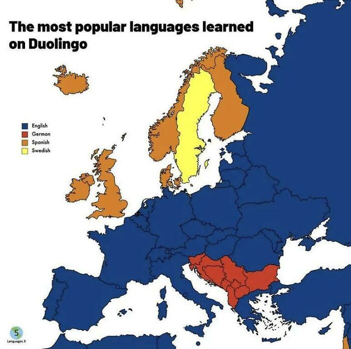The Most Popular Languages Learnen On Duolingo Per Country
