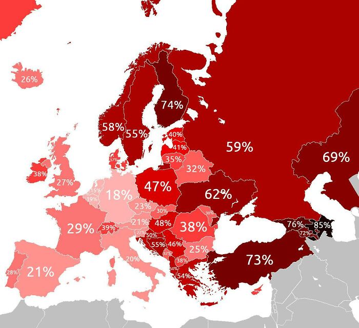 Thoughts On This Map: Percentage Of Europeans Who Would Defend Their Countries