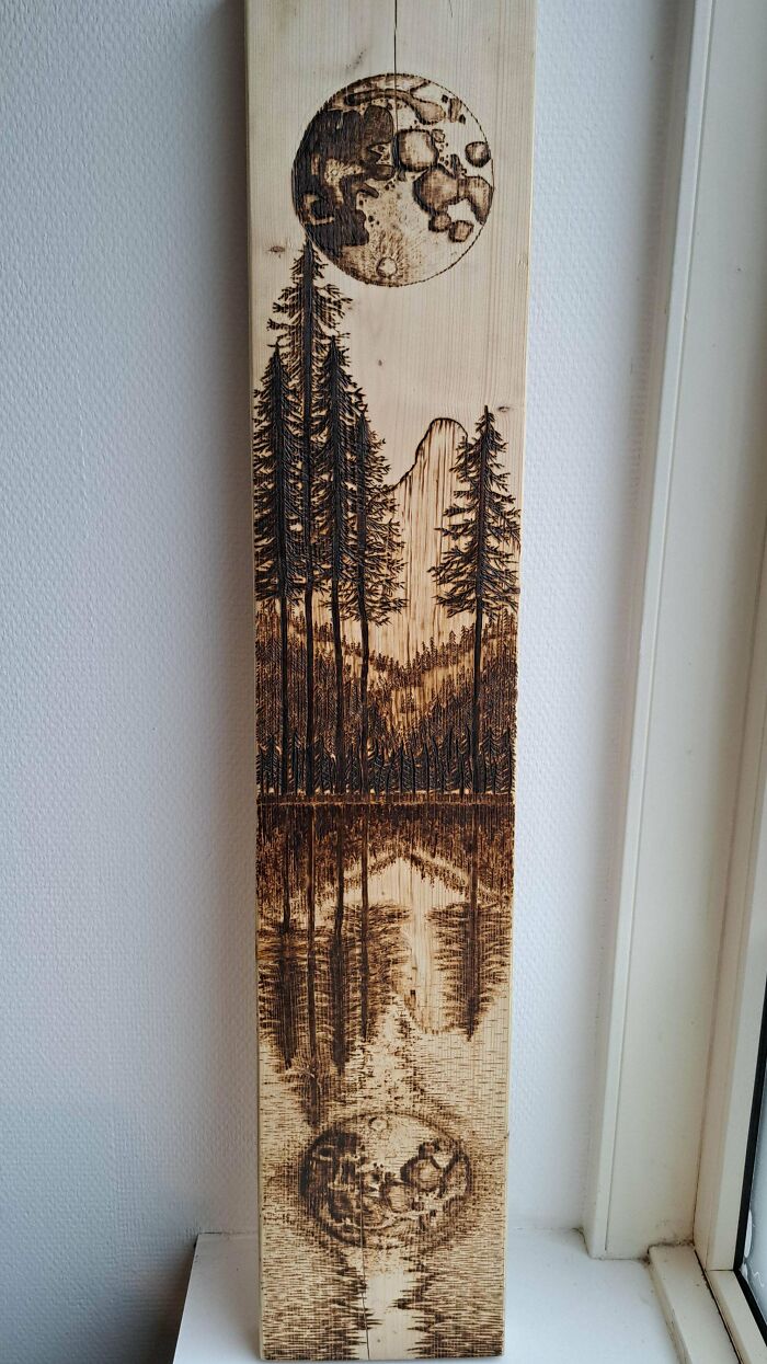 My First Attempt At Doing Some Wood Burning Art
