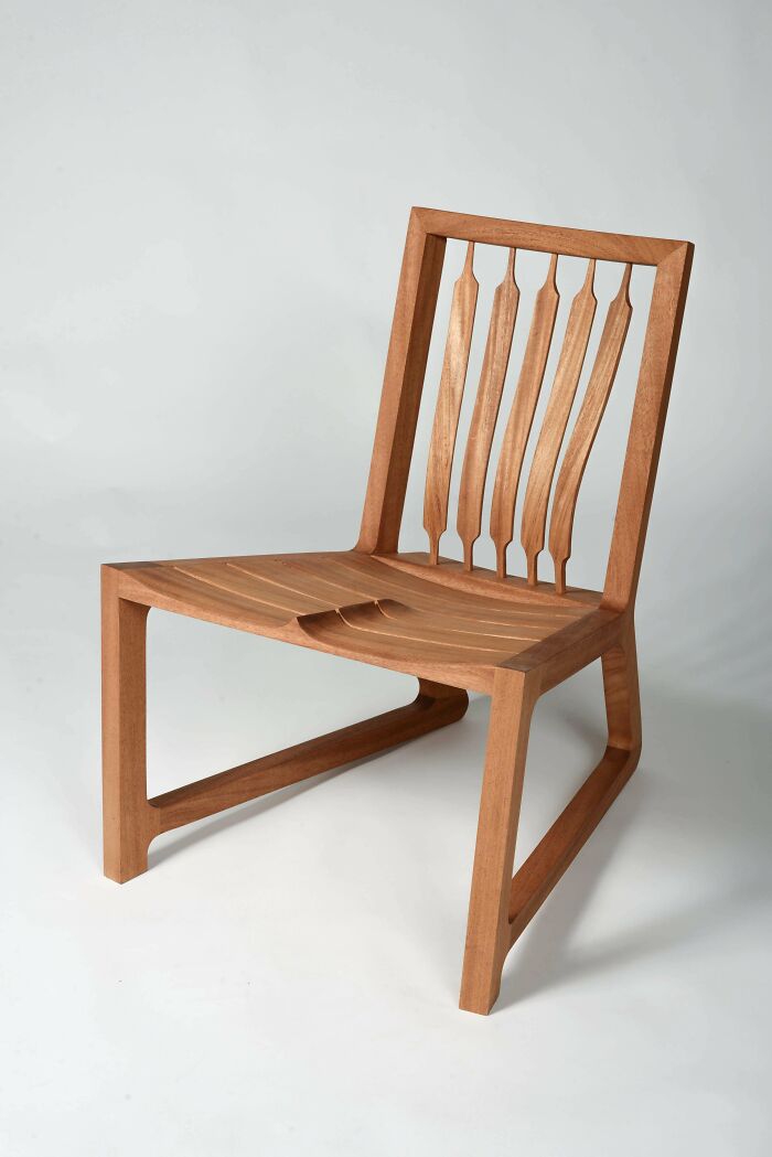 This Is The Finest Work I've Ever Done. I Learned So Much Making This Chair. Almost No Angle Is Straight On It, The Crest Rail Being A Compounded Miter Angle, The Bent Laminations For The Chair Back, The Carving Of The Seat, The Final Shaping And To End Up With No Gaps In The Joinery. I Feel Proud