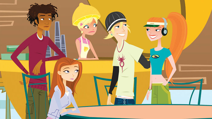 6teen cartoon with Jude, Jen, Caitlin, Wyatt