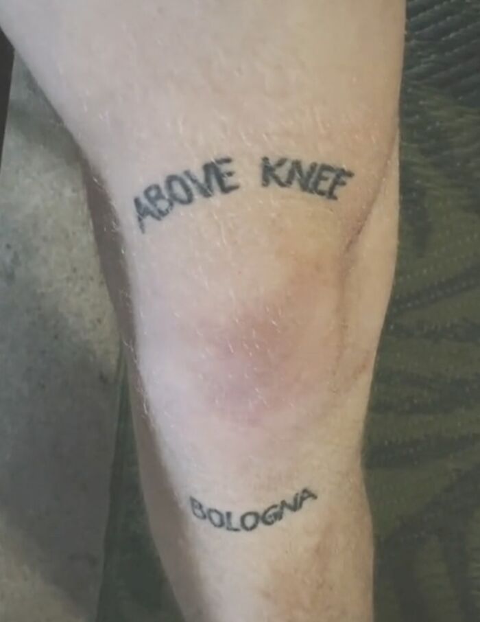 Funny knee tattoos 