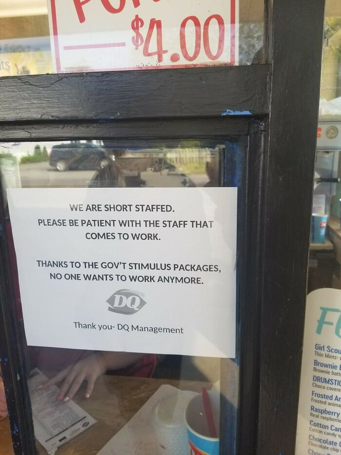 This Note In The Window Of A DQ Here In Eastern KY